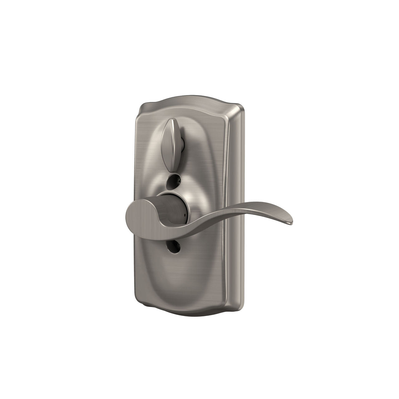 Schlage Camelot Satin Nickel Electronic Keypad Door Lock with Accent Lever and Flex‑Lock