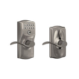 Schlage Camelot Aged Bronze Electronic Door Lock with Accent Lever, Flex Lock