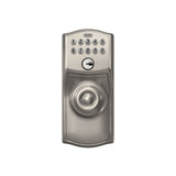 Schlage Camelot Satin Nickel Electronic Keypad Door Lock with Georgian Knob and Flex Lock