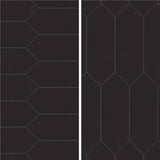 Merola Tile Kite Black 4 in. x 11-3/4 in. Porcelain Floor and Wall Subway Tile (11.81 sq. ft. / Case)