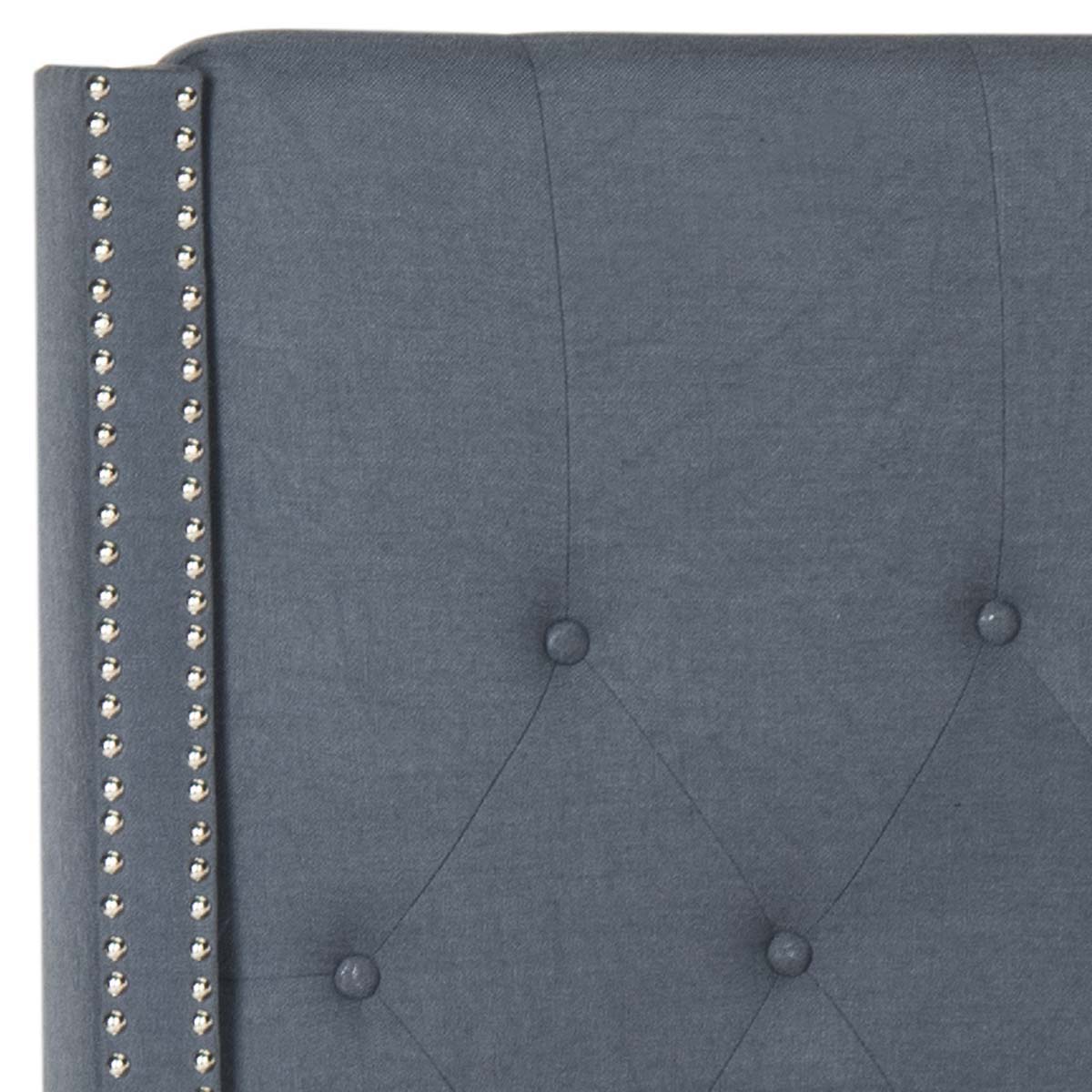 Safavieh Winslet Navy Queen Upholstered Bed