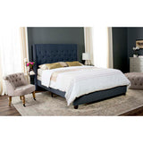 Safavieh Winslet Navy Queen Upholstered Bed