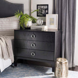 Safavieh Lorna 3-Drawer Black Nightstand, 30 x 19 x 28 in.