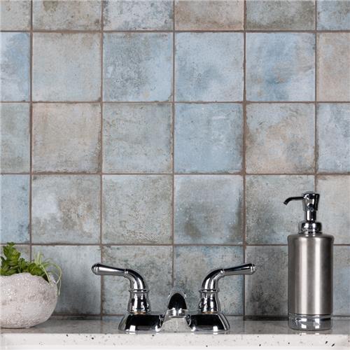 Kings Etna Blue 13-1/8 in. x 13-1/8 in. Ceramic Floor and Wall Tile (12.2 sq. ft./Case) by Merola Tile