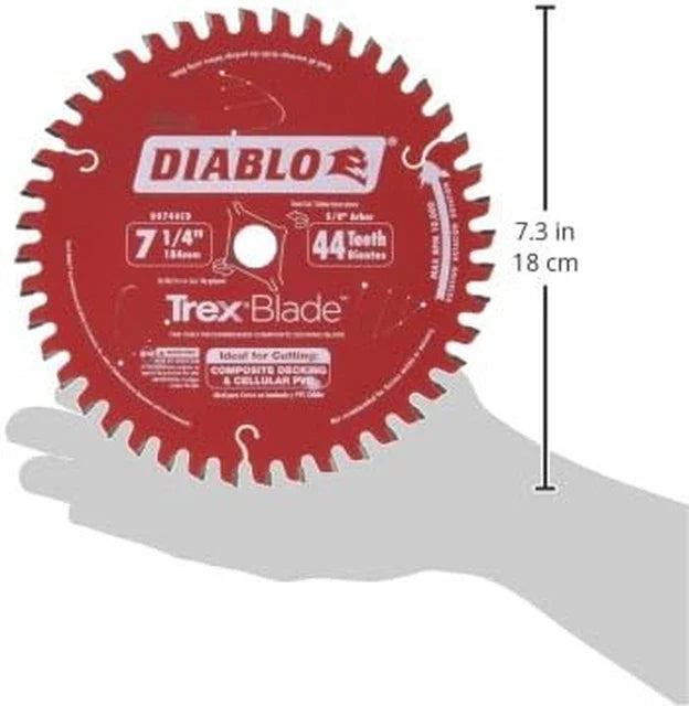 Diablo TrexBlade Saw Blade for Composites & Plastic 7-1/4" 44 Teeth
