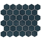 Tribeca 2 in. Hex Glacier Blue 12-5/8 in. x 11-1/8 in. Porcelain Mosaic Floor and Wall Tile (9.96 sq. ft./Case)