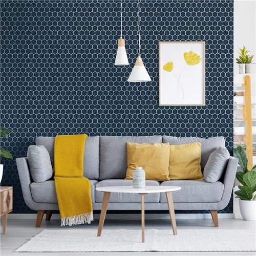 Tribeca 2 in. Hex Glacier Blue 12-5/8 in. x 11-1/8 in. Porcelain Mosaic Floor and Wall Tile (9.96 sq. ft./Case)
