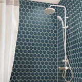 Tribeca 2 in. Hex Glacier Blue 12-5/8 in. x 11-1/8 in. Porcelain Mosaic Floor and Wall Tile (9.96 sq. ft./Case)