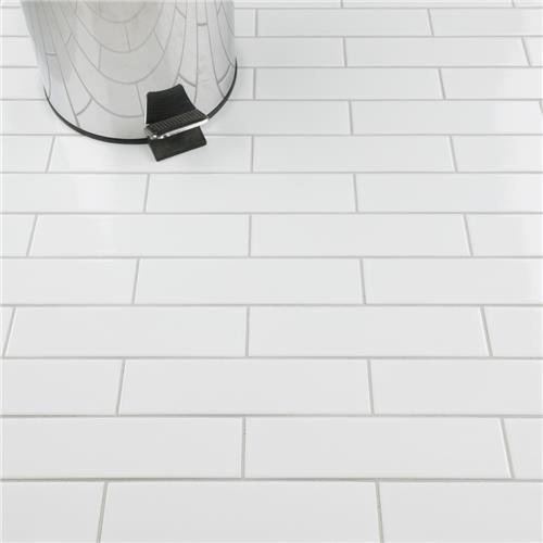 Merola Tile Metro Soho Glossy White 1-3/4 in. x 7-3/4 in. Porcelain Floor and Wall Subway Tile (1 sq. ft./Pack)