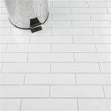 Merola Tile Metro Soho Glossy White 1-3/4 in. x 7-3/4 in. Porcelain Floor and Wall Subway Tile (1 sq. ft./Pack)