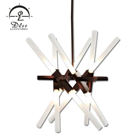 DLSS Lighting G9 Tube Metal Chandelier Lamp for Living Room with Bright Lighting
