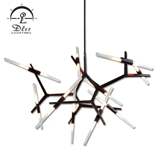 DLSS Lighting G9 Tube Metal Chandelier Lamp for Living Room with Bright Lighting