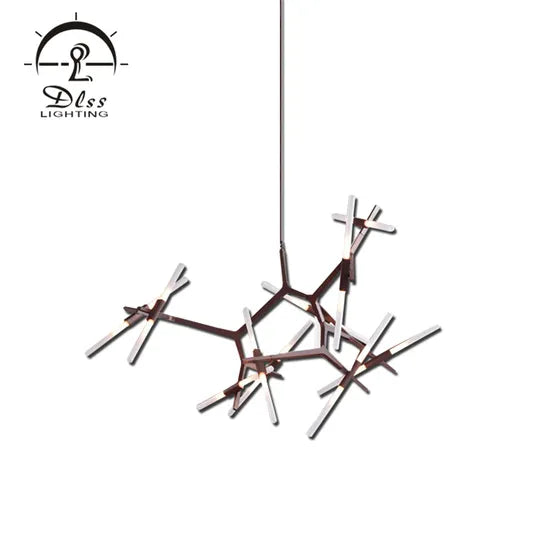 DLSS Lighting G9 Tube Metal Chandelier Lamp for Living Room with Bright Lighting