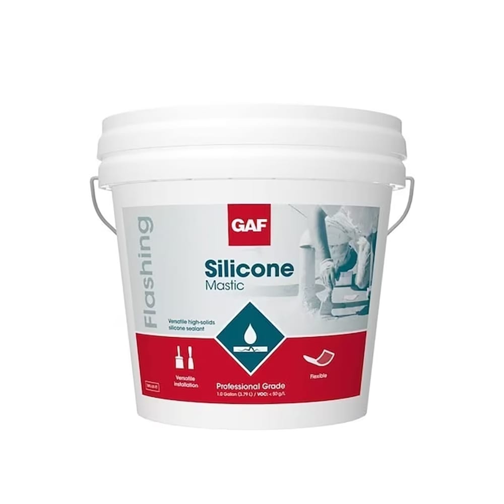 GAF Silicone Mastic White 2 gal