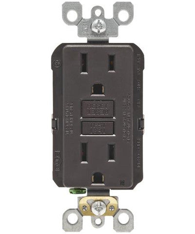 Leviton 15 Amp Self-Test SmartlockPro Slim Duplex GFCI Outlet, White