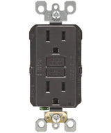 Leviton 15 Amp Self-Test SmartlockPro Slim Duplex GFCI Outlet, White