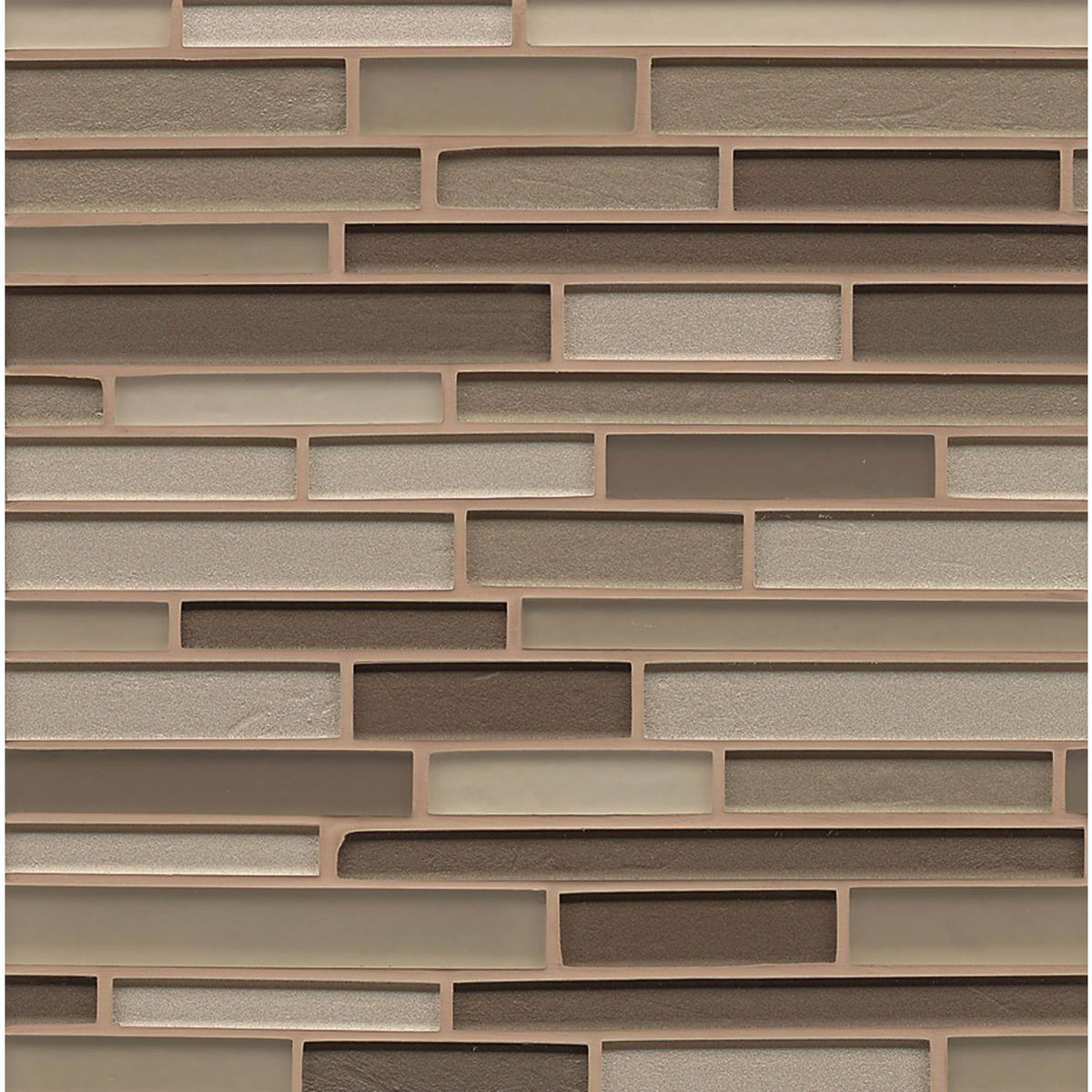Bedrosians Manhattan Cashmere 4-in x 4-in Glass Mosaic Tile Sample