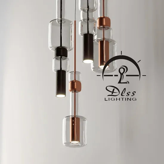 DLSS GU10 Modern Bead Style Pendant Light Chandelier for Bedroom