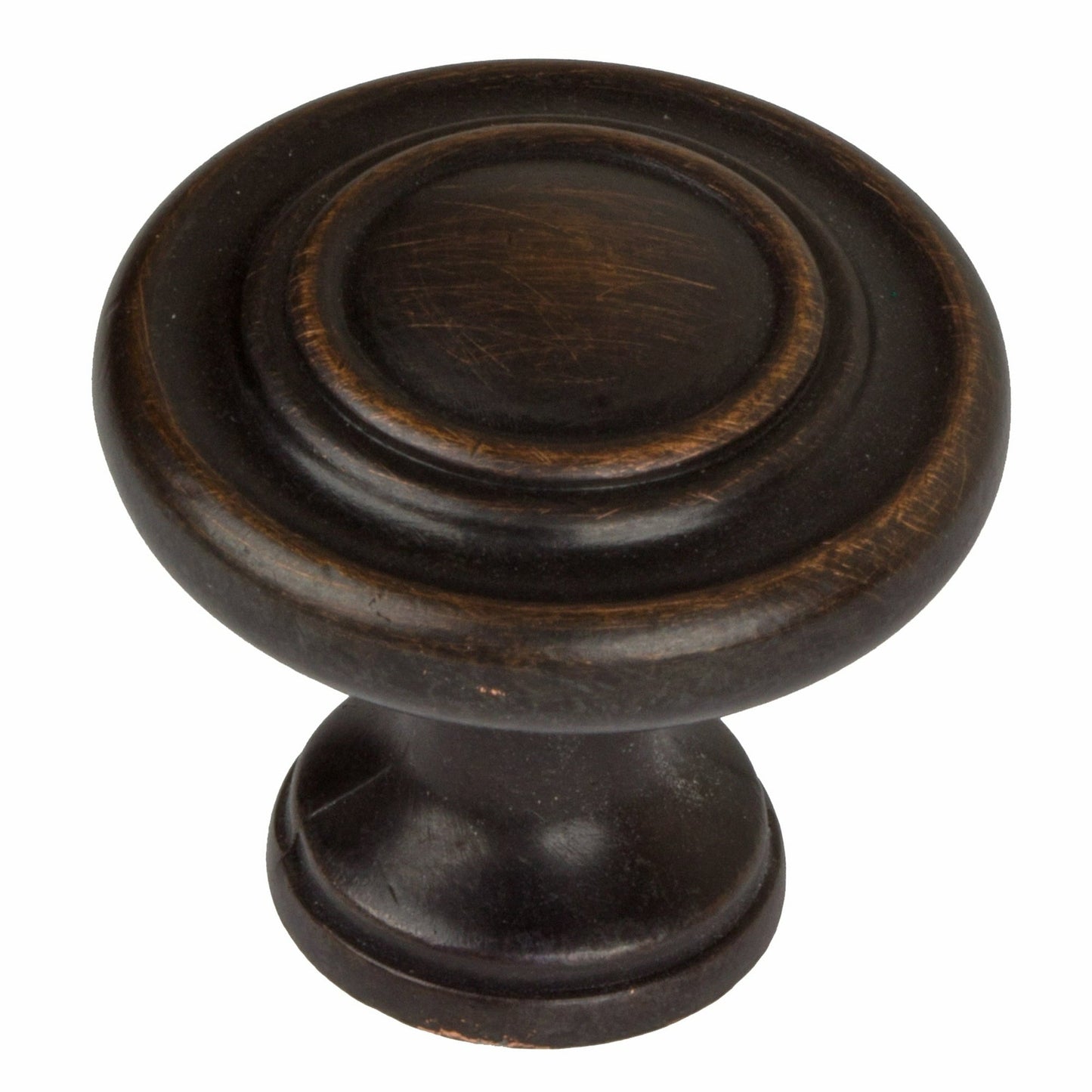 GlideRite 1.25 in. Classic Round Ring Cabinet Knobs, Oil Rubbed Bronze, Pack of 10