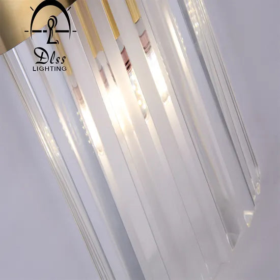 DLSS Lighting Co., Ltd. Golden Luxury European Hotel Living Room Light Crystal Glass Wall Lamp