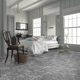 Perfection Floor Tile Gemstone Collection Gray Marble/Satin 20-in x 20-in Water-Resistant Interlocking Luxury Vinyl Tile Flooring (16.7-sq ft per Case)