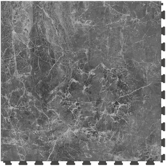 Perfection Floor Tile Gemstone Collection Gray Marble/Satin 20-in x 20-in Water-Resistant Interlocking Luxury Vinyl Tile Flooring (16.7-sq ft per Case)