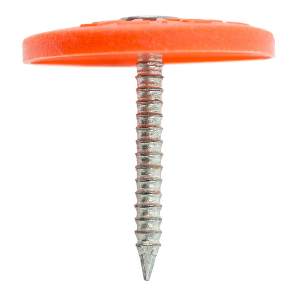 Grip-Rite 1-1/2 in. Cap Bright Plastic/Steel Nail, Full Round Head, 9 lb