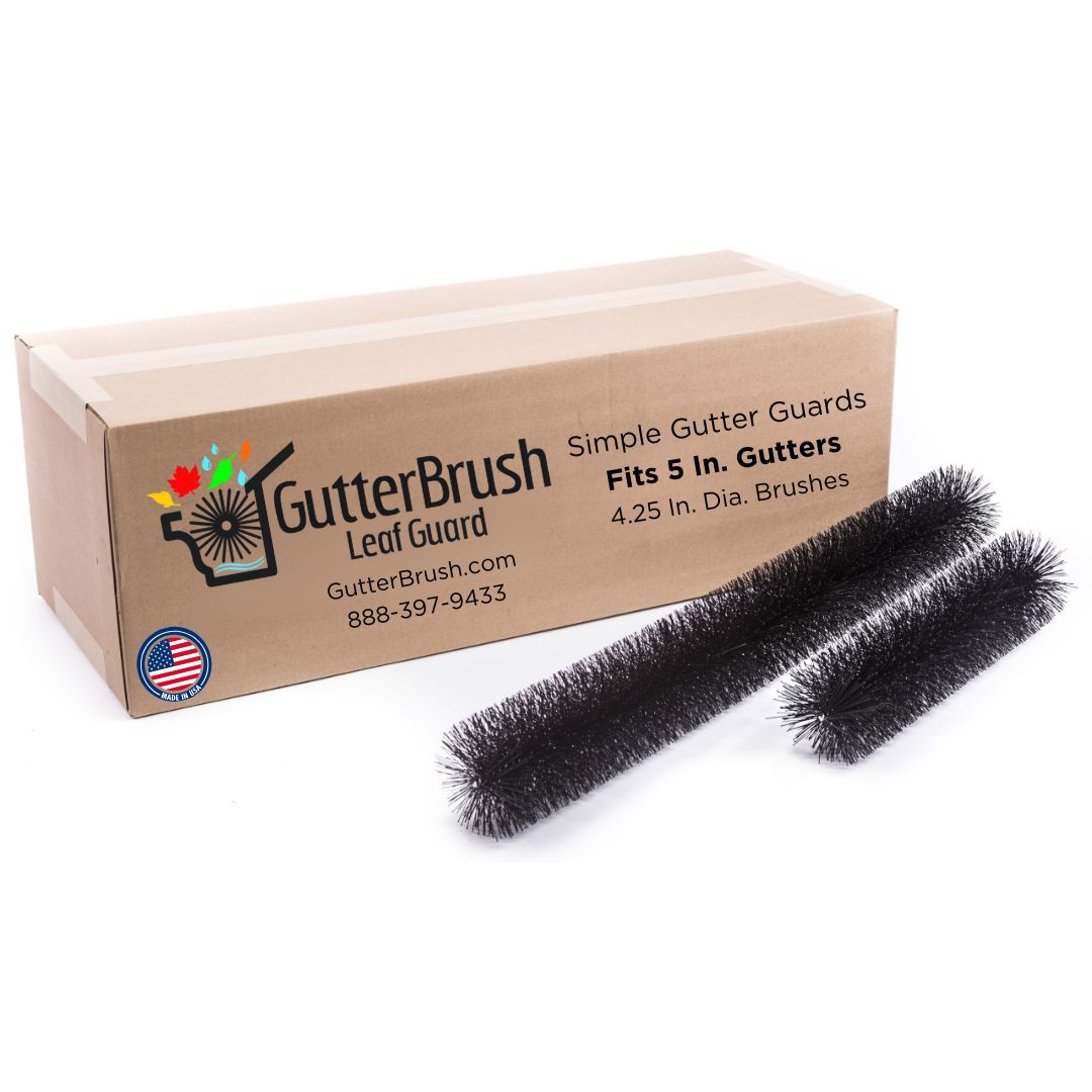 5 Inch GutterBrush Gutter Guards – Fits Standard K-Style Residential Gutters (4.25 Inch Diameter) image 2