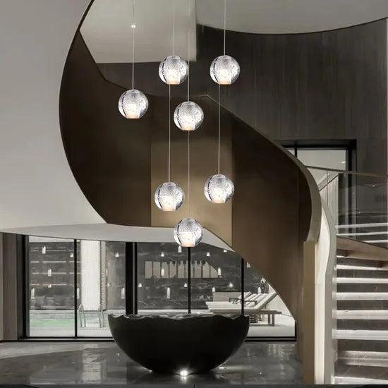 Guzhen Factory Interior Lighting Home Decor LED Pendant Lamp Modern Glass Chandelier