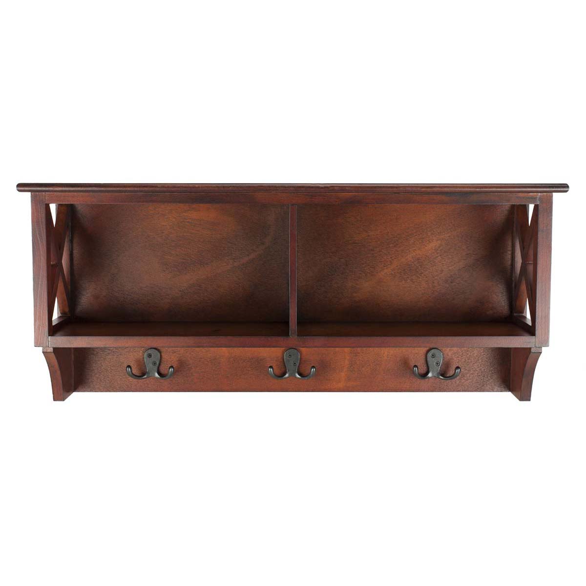 Safavieh Freya Hanging Storage Wall Rack (Cherry) - 28 x 5.9 x 12 in