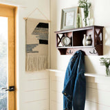Safavieh Freya Hanging Storage Wall Rack (Cherry) - 28 x 5.9 x 12 in