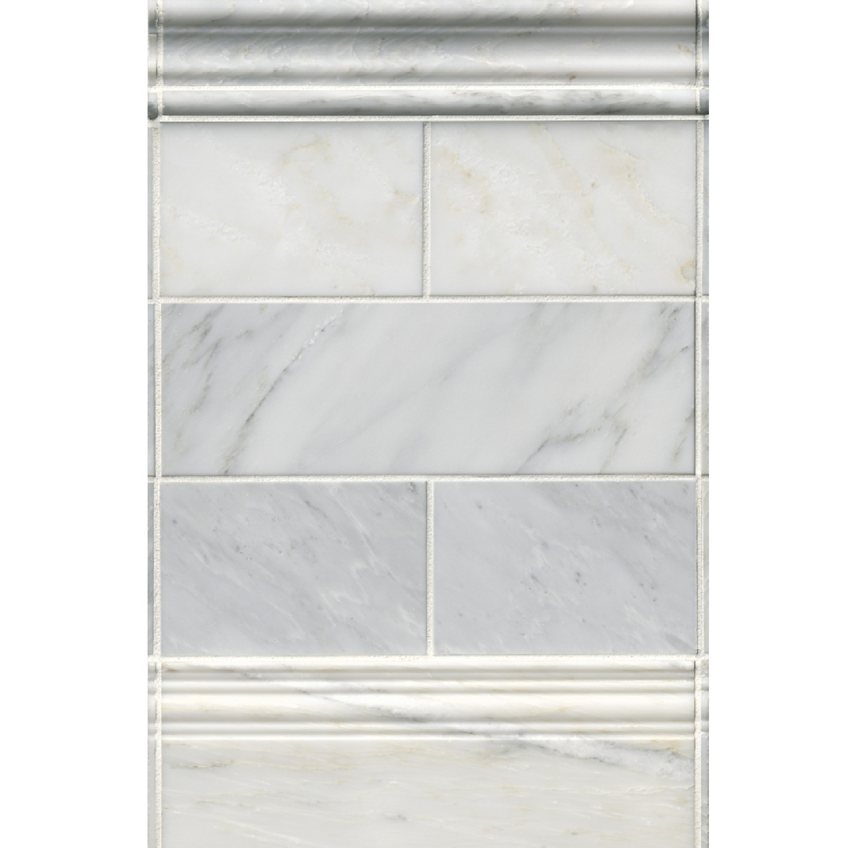 Hampton Carrara Polished Marble Subway Wall and Floor Tile - 4 x 12 in.