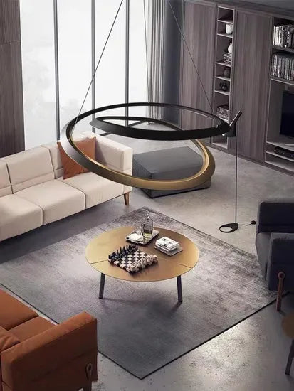 Dlsslighting Hanging Lamp Decoration Round LED Chandelier