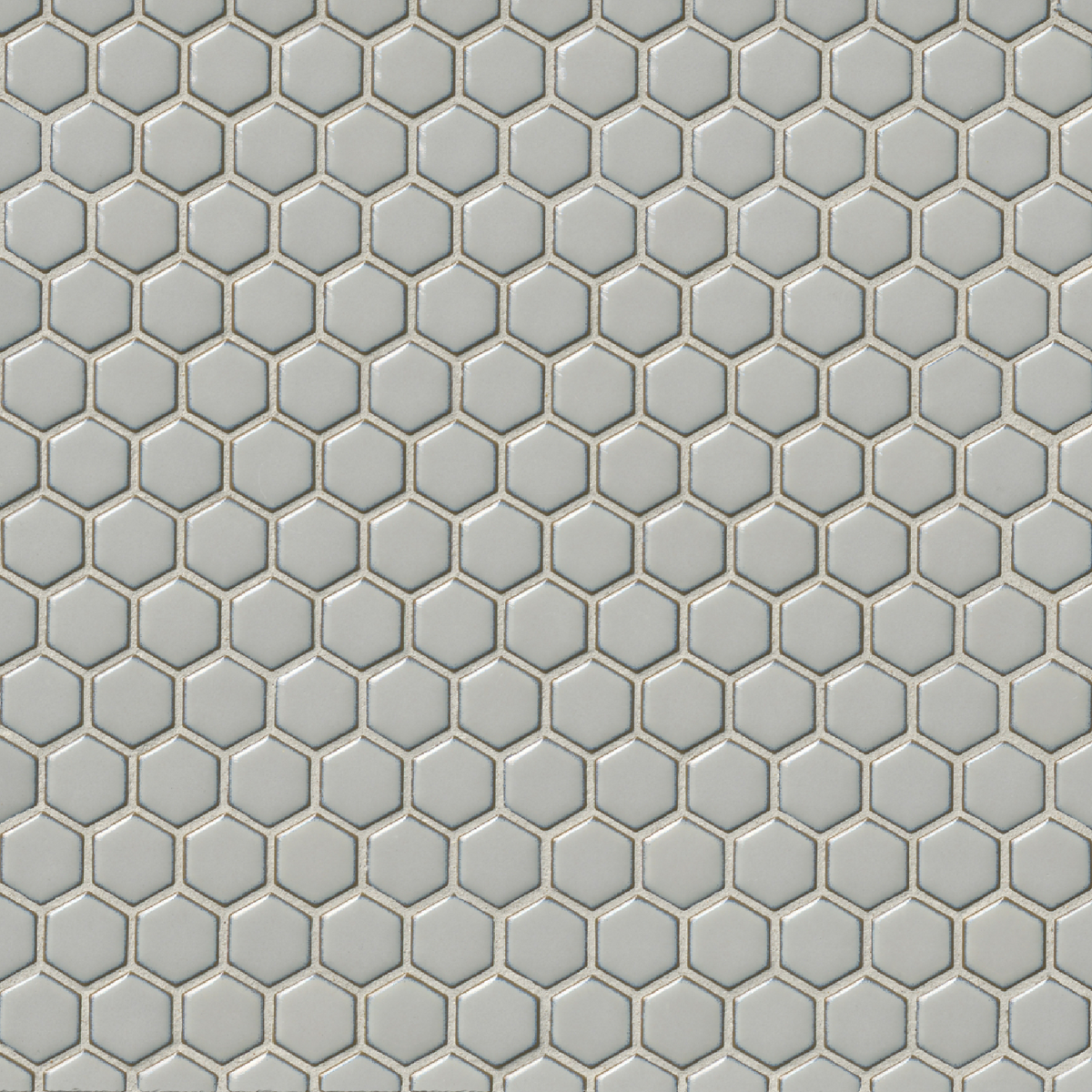 Hex Gloss Moss Porcelain Mosaic Wall and Floor Tile - 1 in.