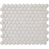 Hex Gloss Moss Porcelain Mosaic Wall and Floor Tile - 1 in.