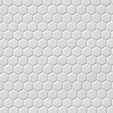 Hex Matte White Porcelain Mosaic Wall and Floor Tile - 1 x 1 in.