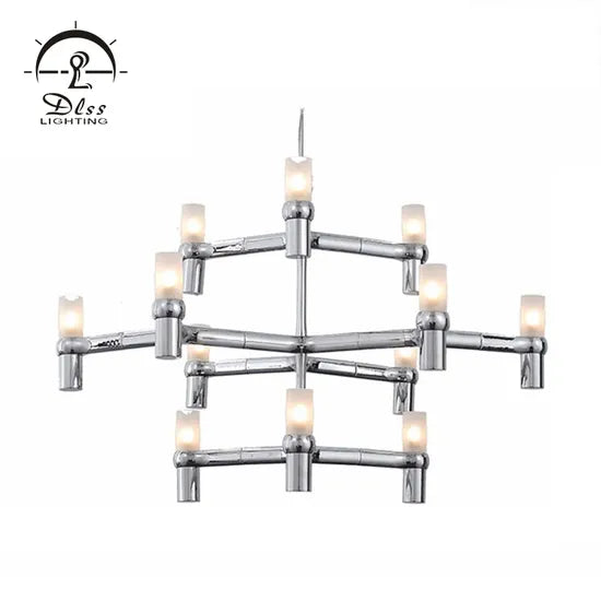 DLSS Lighting High Quality Metal Glass Material LED Decorative Pendant Light Chandelier