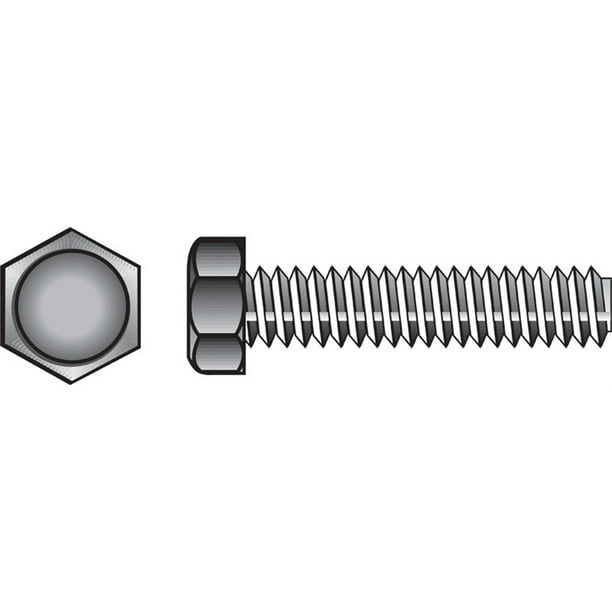 Hillman 1/4 in. Diameter x 1-1/4 in. Length Zinc-Plated Steel Hex Tap Bolts, 100-Pack