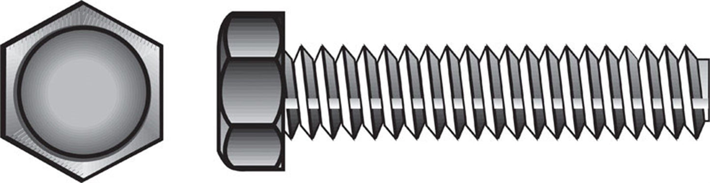 Hillman 1/4 in. Diameter x 1-1/4 in. Length Zinc-Plated Steel Hex Tap Bolts, 100-Pack