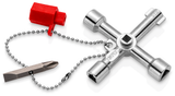KNIPEX Control Cabinet Key, 4-Way with Reversible PH2/Slotted Bit, 00 11 03