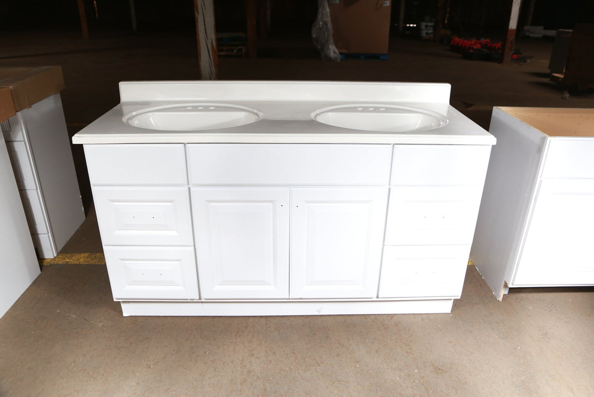 Project Source 36-in White Bathroom Vanity Cabinet (Base Only, Without Top)