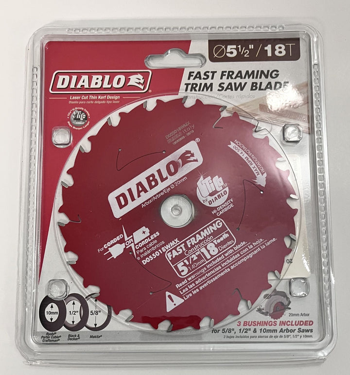 Diablo Fast Framing Saw Blade for Wood 5-1/2" 18 Teeth