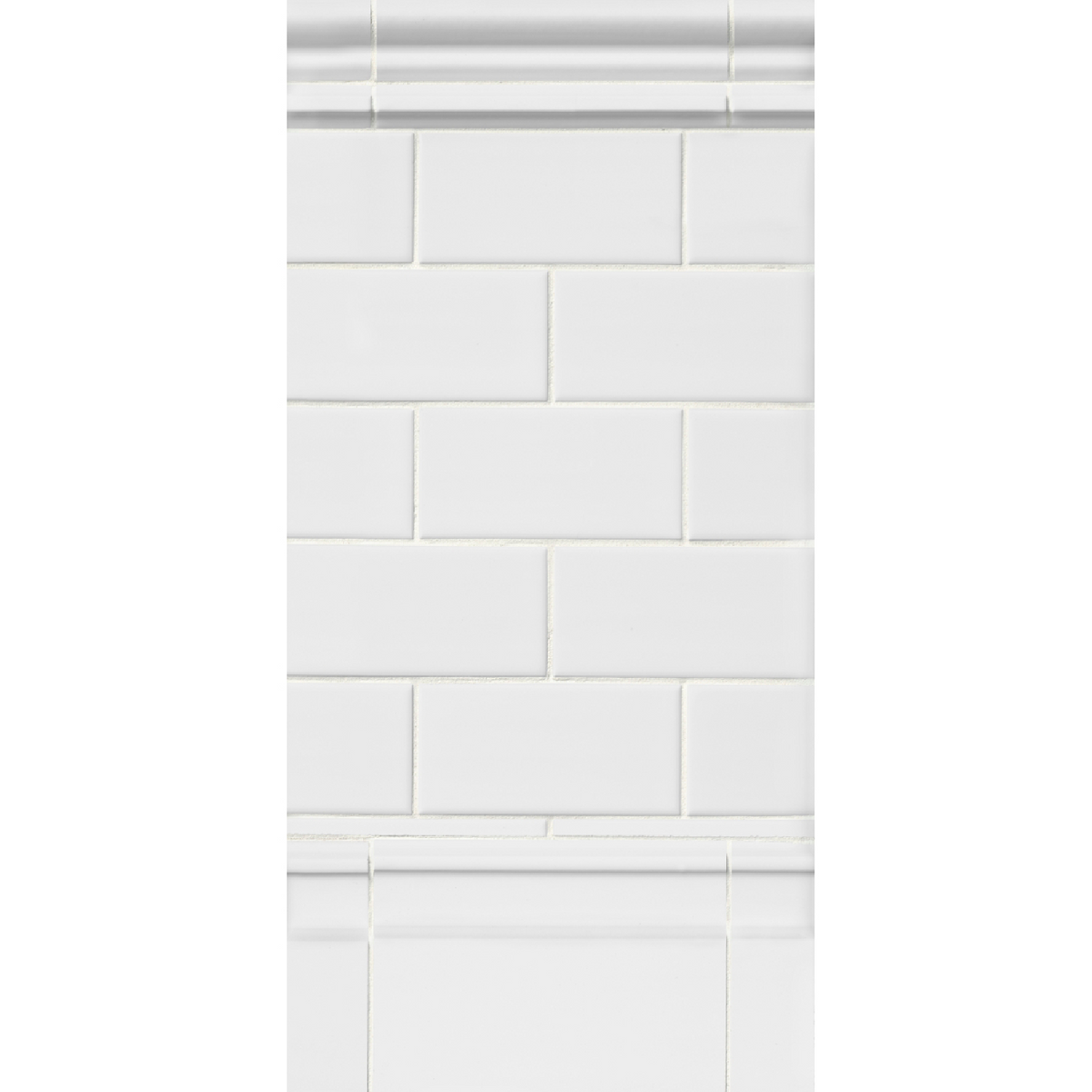 Imperial Bianco Gloss Ceramic Subway Wall Tile - 3 x 6 in.