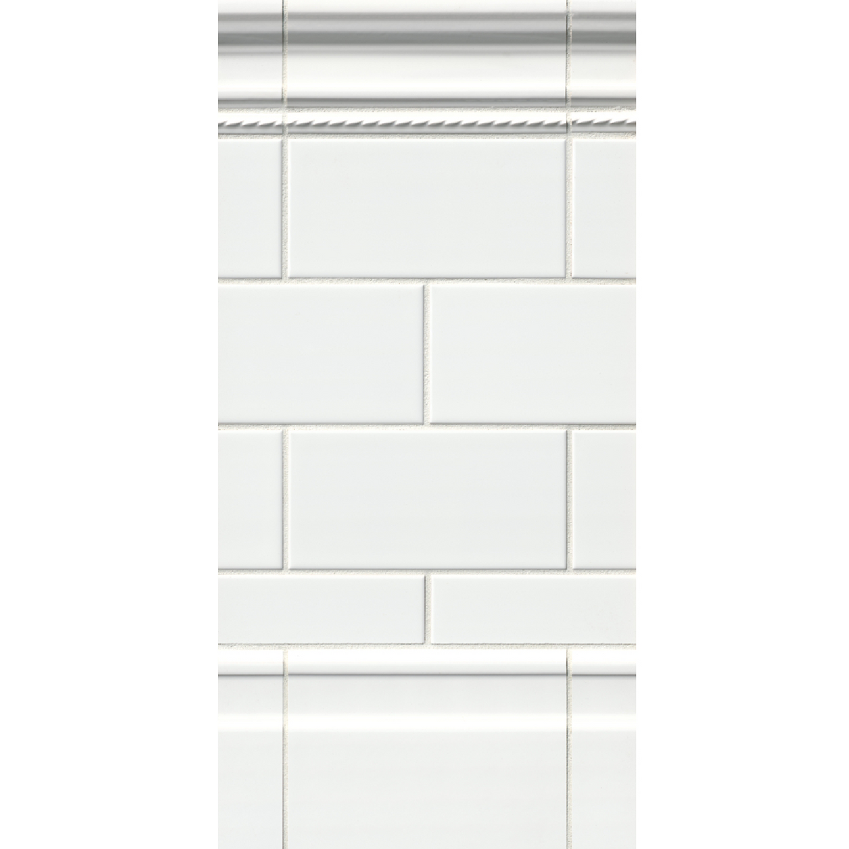 Imperial Bianco Gloss Ceramic Subway Wall Tile - 4 x 8 in.