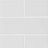 Imperial Bianco Matte Ceramic Subway Wall Tile - 4 x 12 in.