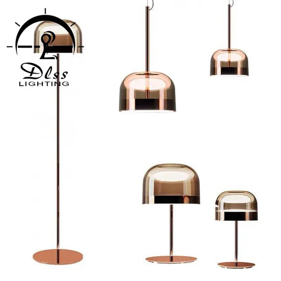DLSS Lighting Indoor Bedroom Decor Glass Lampshade Modern Pendant Lamp