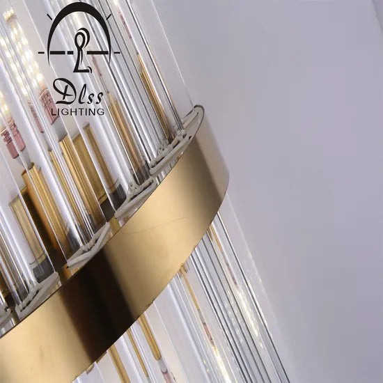 DLSS Lighting Indoor Contemporary Decoration Design Lights Fixtures Hotel Bedroom Staircase Lamp Brass Modern Crystal Wall Light