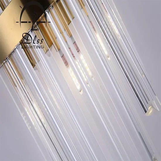 DLSS Lighting Indoor Contemporary Decoration Design Lights Fixtures Hotel Bedroom Staircase Lamp Brass Modern Crystal Wall Light
