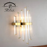 DLSS Lighting Indoor Contemporary Decoration Design Lights Fixtures Hotel Bedroom Staircase Lamp Brass Modern Crystal Wall Light