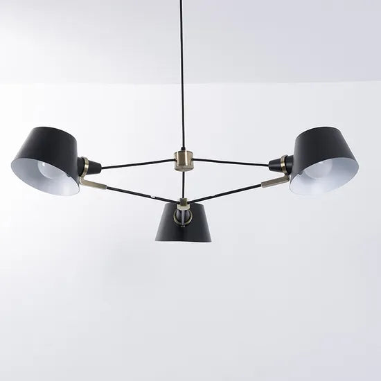 DLSSlighting Industrial Style Lighting Iron Chandelier Hotel Home Interior Decoration LED Pendant Lamp
